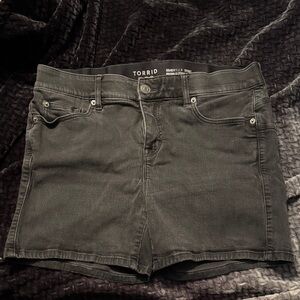 Torrid Charcoal Denim Shorts